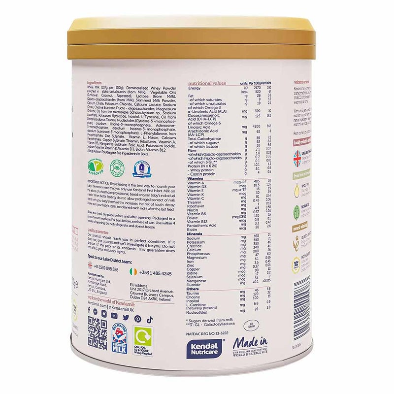 Kendamil Classic Stage 1 First Infant Milk Formula For 0 To 6 Months 800gm