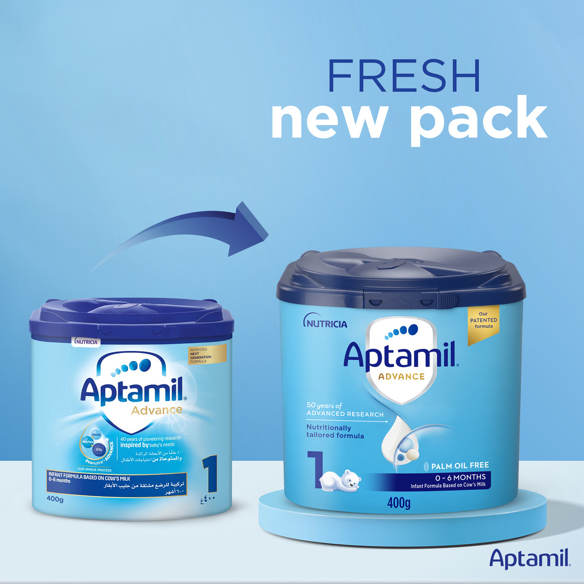 Aptamil Advance Stage 1 Infant Formula From 0-6 Months 400 g