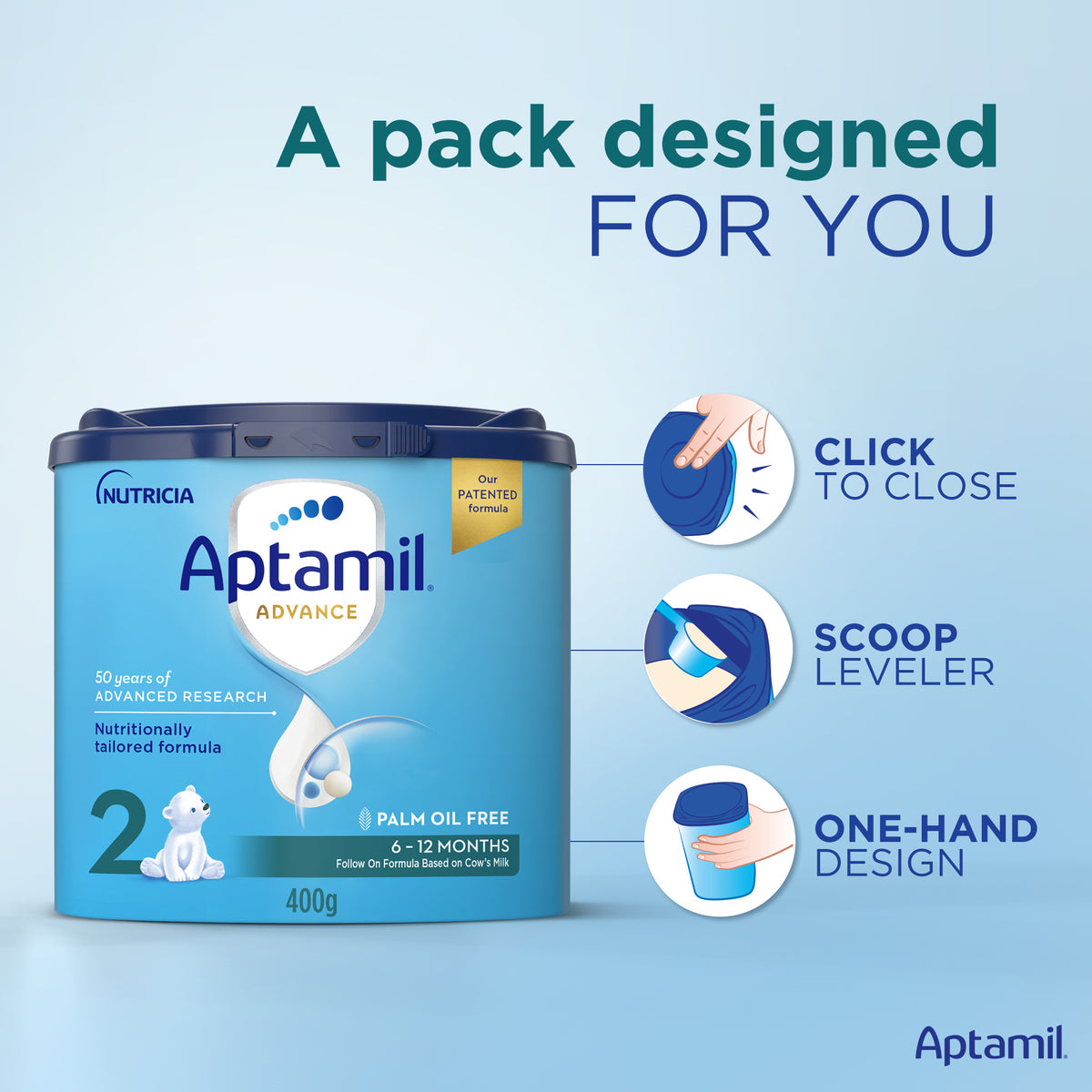 Aptamil Advance Stage 2 Follow On Formula From 6-12 Months 400 g
