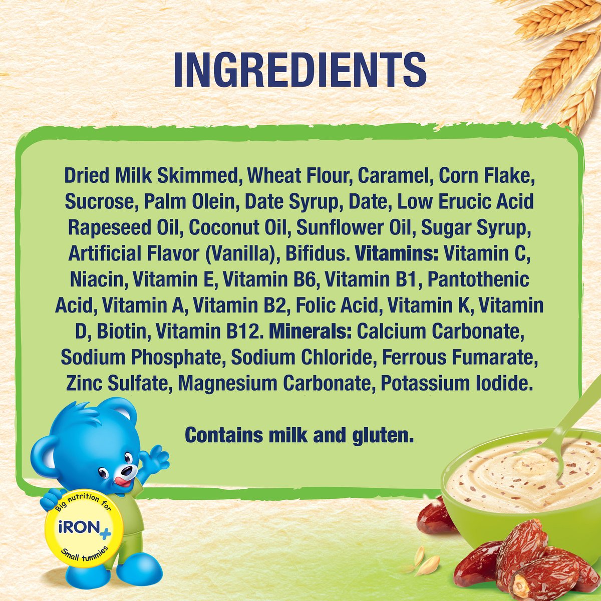 Nestle Cerelac Infant Cereals with Iron + Wheat & Date Pieces From 8 Months 400 g