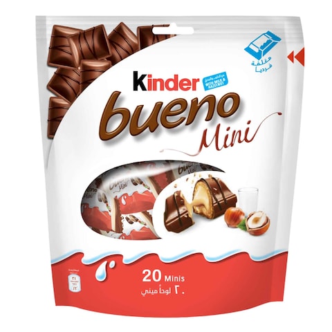 Kinder Bueno Mini Milk Chocolate Bars in Wafer with Hazelnut Cream 108g