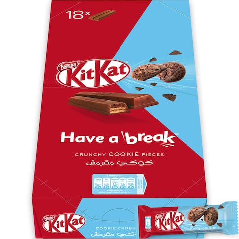 Nestle KitKat Crunchy Cookie Wafer 19.5g Pack of 18