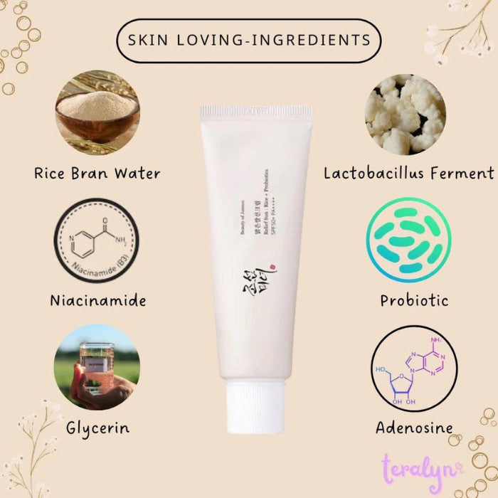 Beauty of Joseon Relief Sunscreen SPF 50+ with Rice & Probiotics 50ml