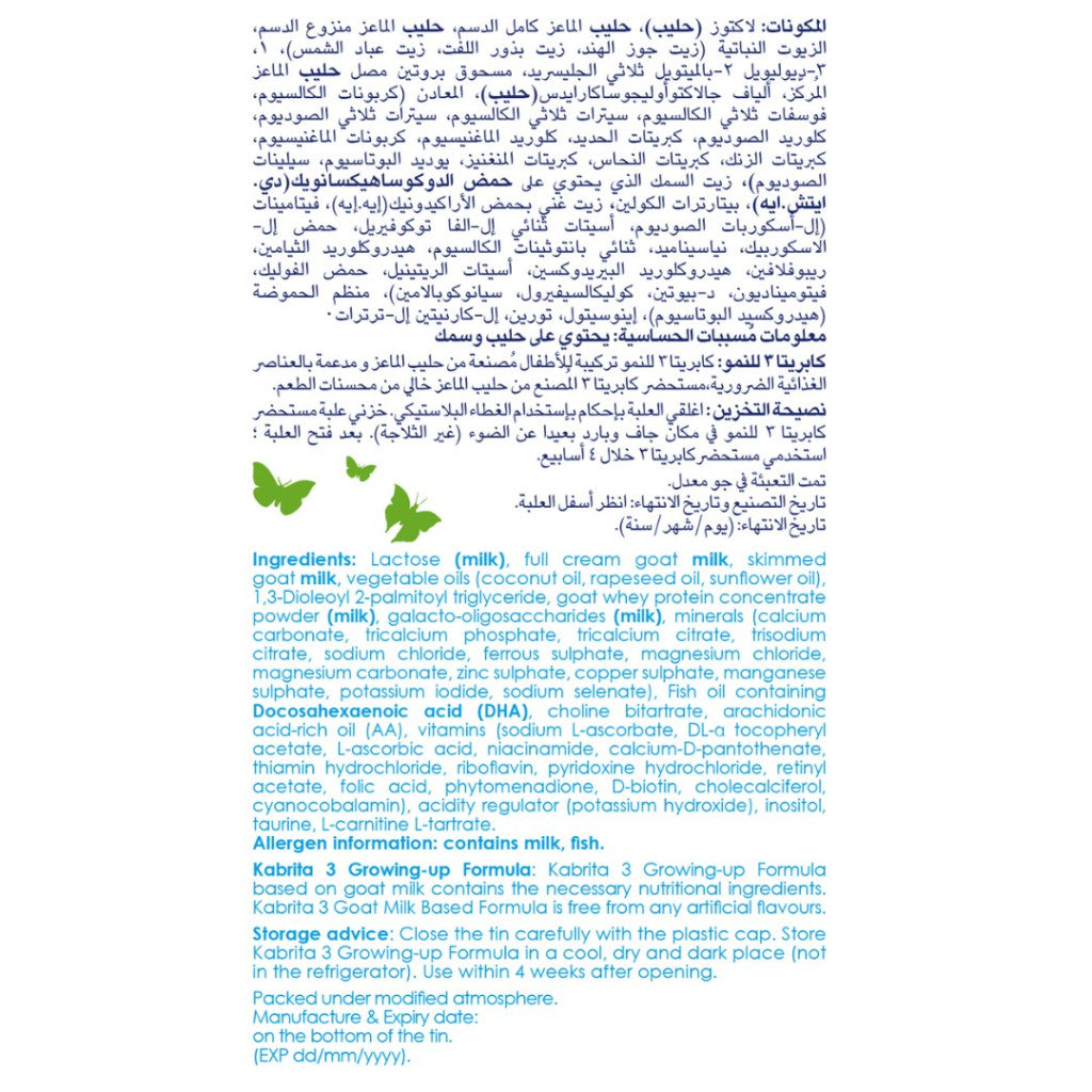 Kabrita Goat Milk Growing-Up Formula Stage 3 -800g