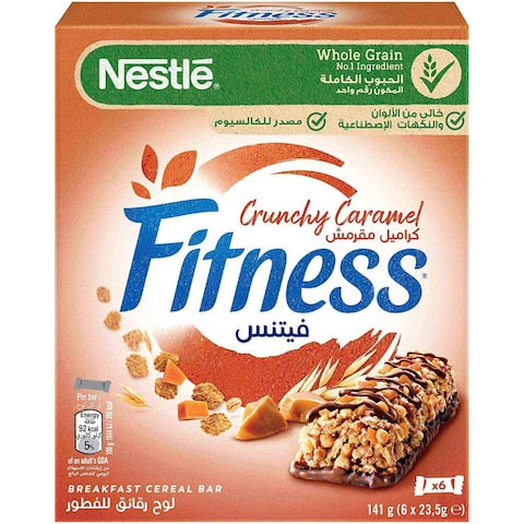 Nestle Fitness Crunchy Caramel Cereal Bar 23.5g Pack of 6