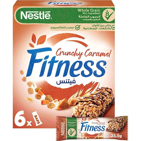 Nestle Fitness Crunchy Caramel Cereal Bar 23.5g Pack of 6