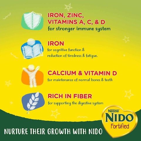 Nestle Nido Fortified Milk Powder Rich In Fiber Pouch 1800g