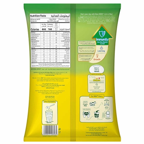 Nestle Nido Fortified Milk Powder Rich In Fiber Pouch 1800g