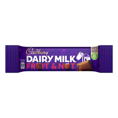 Cadbury Dairy Milk Fruit & Nut Chocolate 35g Pack of 12