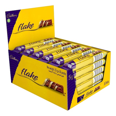 Cadbury Flake Chocolate Bar 15g Pack of 36
