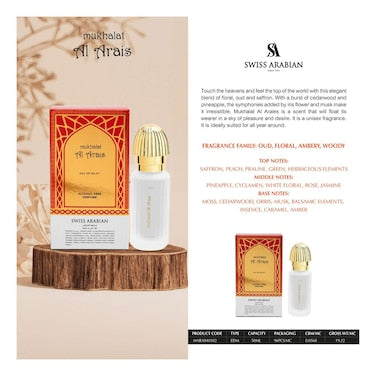 Swiss Arabian Mukhalat Al Arais Eau De Milky Perfume 50ml