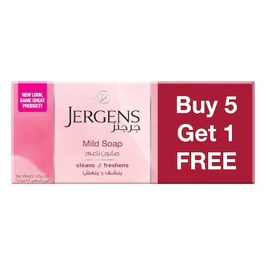 Jergens Mild Soap, 125g Pack of 6