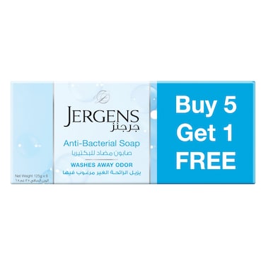 Jergens Anti-Bacterial Soap, 125g Pack of 6