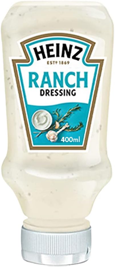 Heinz Original Ranch Salad Dressing Top Down Squeezy Bottle 400ml