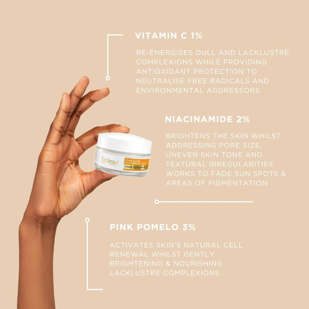 Fade Out Pure Glow Brightening Day Cream with Vitamin C, Pink Pomelo and Niacinamide