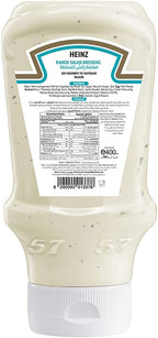 Heinz Original Ranch Salad Dressing Top Down Squeezy Bottle 400ml