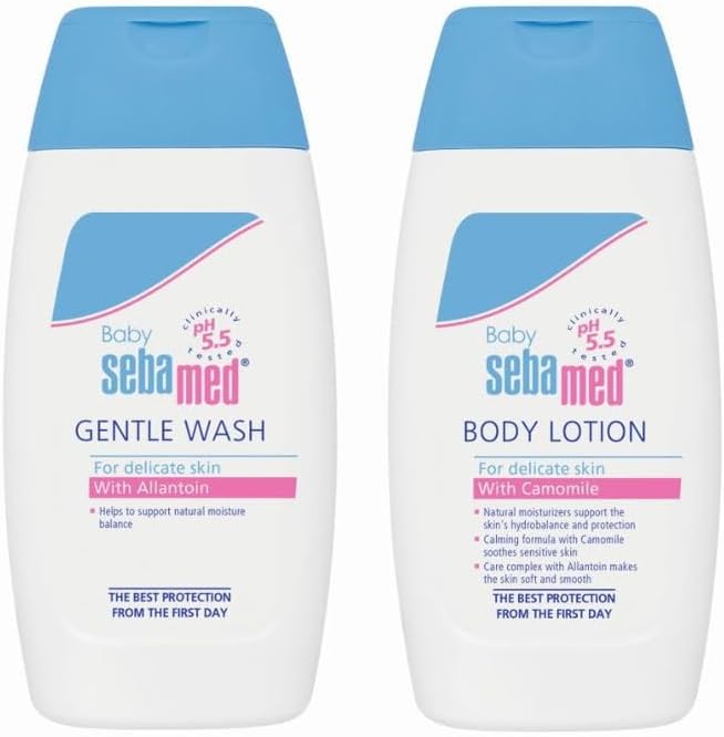 Sebamed Baby Wash and Baby Lotion, Pack of 2
