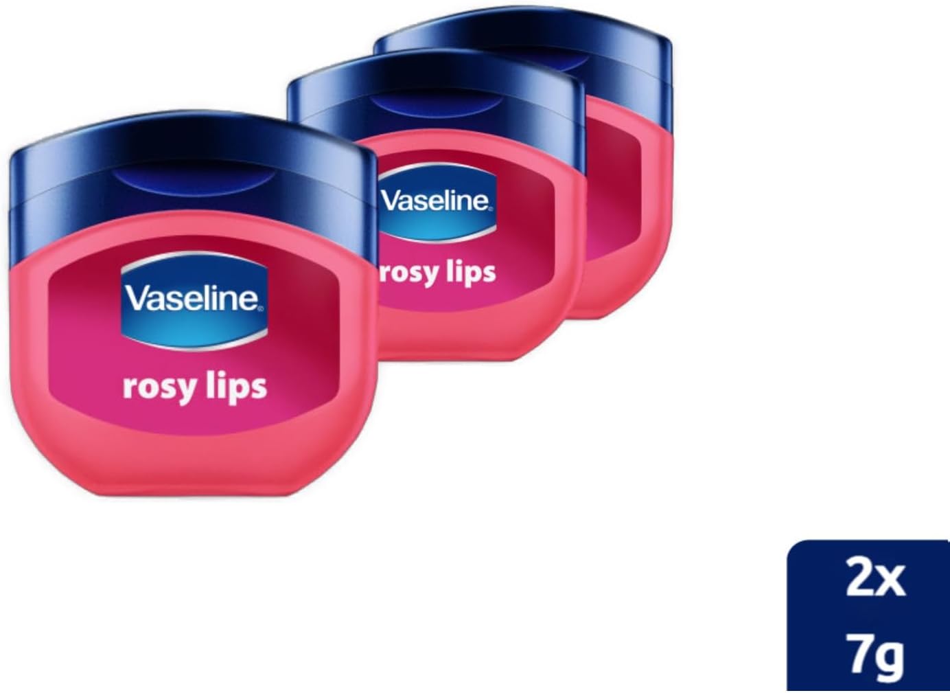 Vaseline Lip Therapy Lip Balm Mini, Rosy Lips | Lip Repair in a Container for ed, Dry Lip | Travel Size 0.5 Oz (Pack of 2)