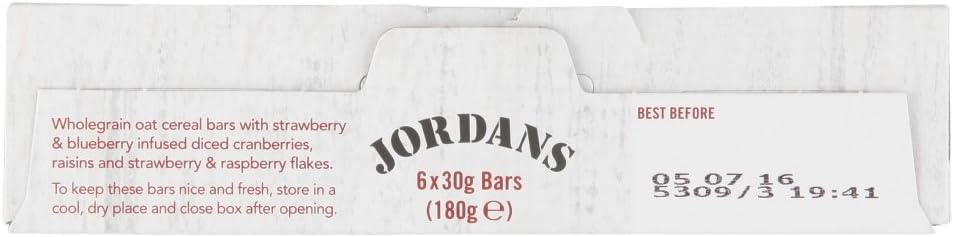 Jordans Juicy red berry Frusli Bar 6 x 30 g