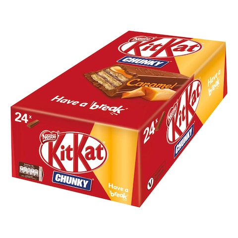 Nestle KitKat Chunky Salted Caramel Chocolate Bar 42g Pack of 24