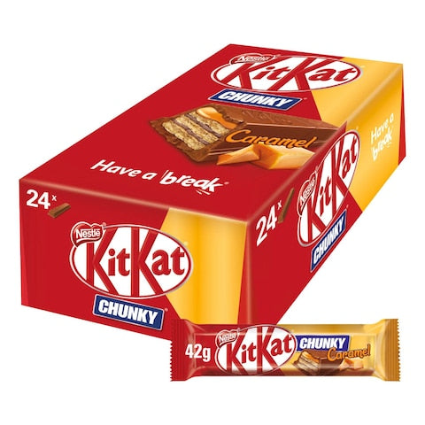 Nestle KitKat Chunky Salted Caramel Chocolate Bar 42g Pack of 24