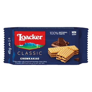 Loacker Classic Cremkakao Chocolate Wafers, 45g Pack of 5