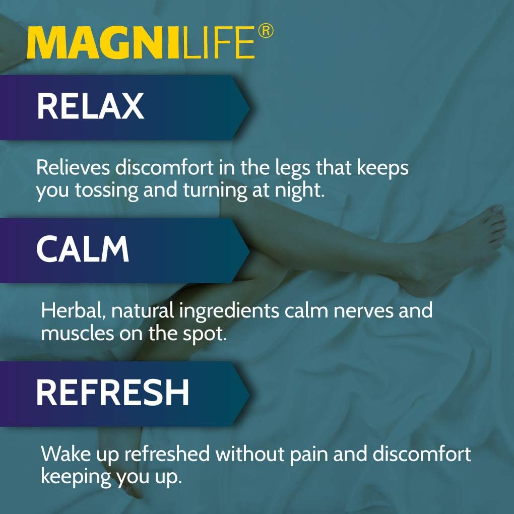 MagniLife Relaxing Leg Cream PM, Deep Penetrating Topical for Pain - 4oz