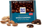 Ritter Sport Dark Whole Almond Chocolate, 100 gm