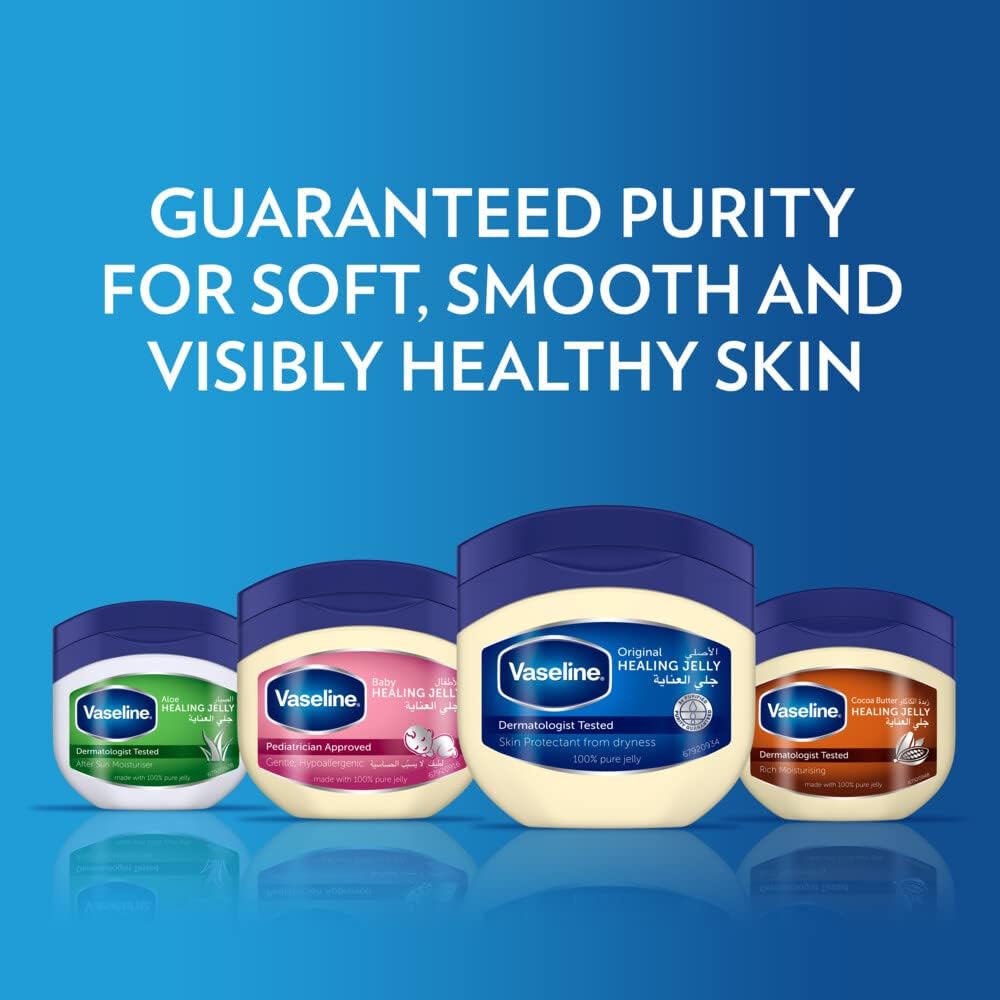 Vaseline Moisturizing Petroleum Jelly, for dry skin, Cocoa Butter, to heal dry and damaged skin, 100ml