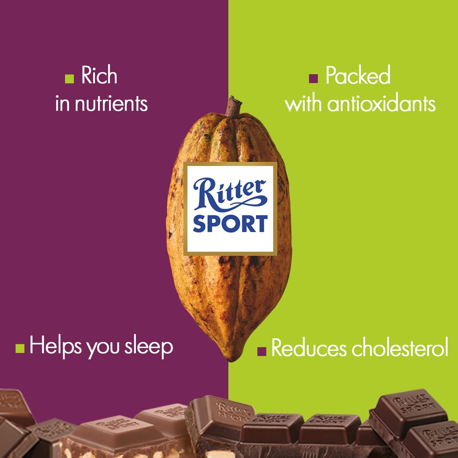 Ritter Sport Dark Whole Hazelnuts, 100 Gm