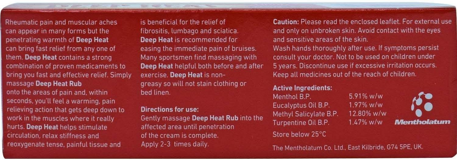 Mentholatum Deep Heat Fast Relief Rub 100 g