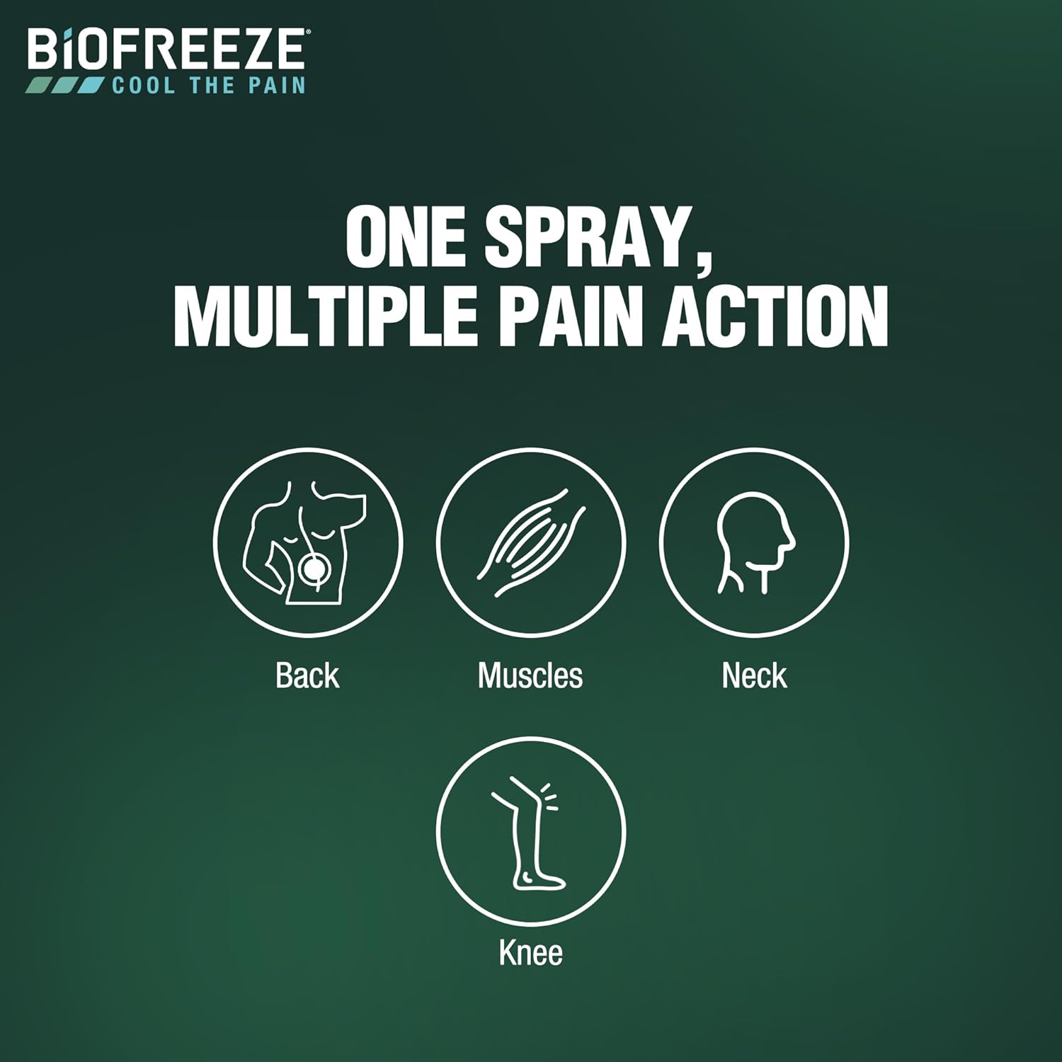 Biofreeze® Pain Relief Spray, Temporary Relief from Muscle & Joint Pain, Soothing Natural Menthol with ILEX, 118ml