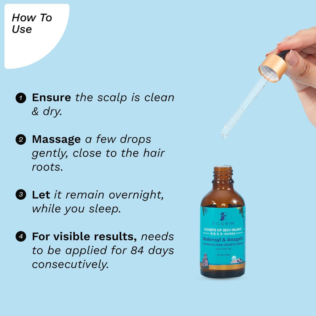 Pilgrim Redensyl 3% + Anagain 4% Advanced Hair Growth Serum With Natural Ingredients For Unisex, 50ml