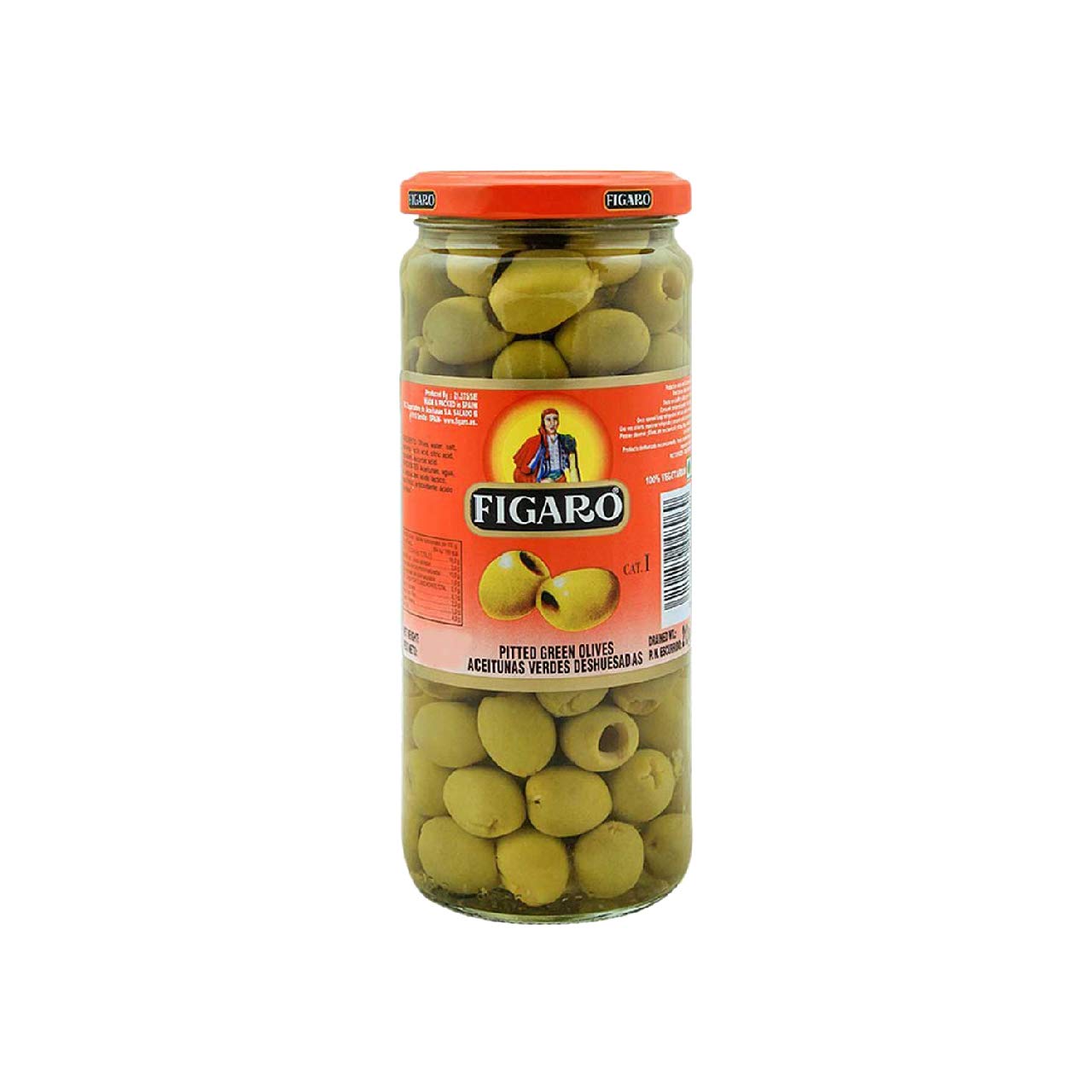 Figaro Pittedgreen Olives, 450g