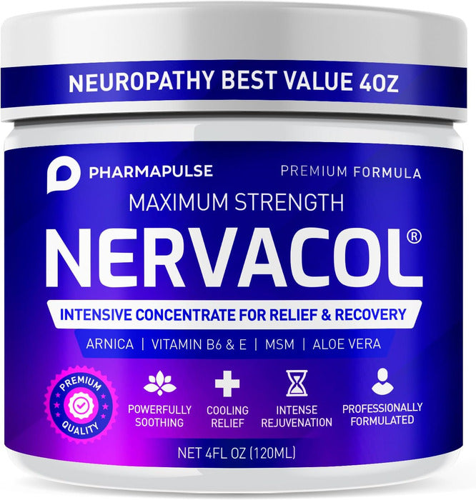 Pure Sciences Neuropathy Nerve Pain Relief Cream - Maximum Strength Relief Cream for Foot, Hands, Legs, Toes Includes Arnica, Vitamin B6, Aloe Vera, MSM - 2oz