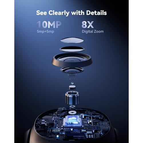 Imou 10MP Outdoor Security Camera with Dual Lens, Wireless Wifi CCTV Home Camera with AI Human Vehicle Detection/Color Night Vision/Work w/Alexa, Cruiser Dual 2 3K+3K Outdoor Surveilliance Camera