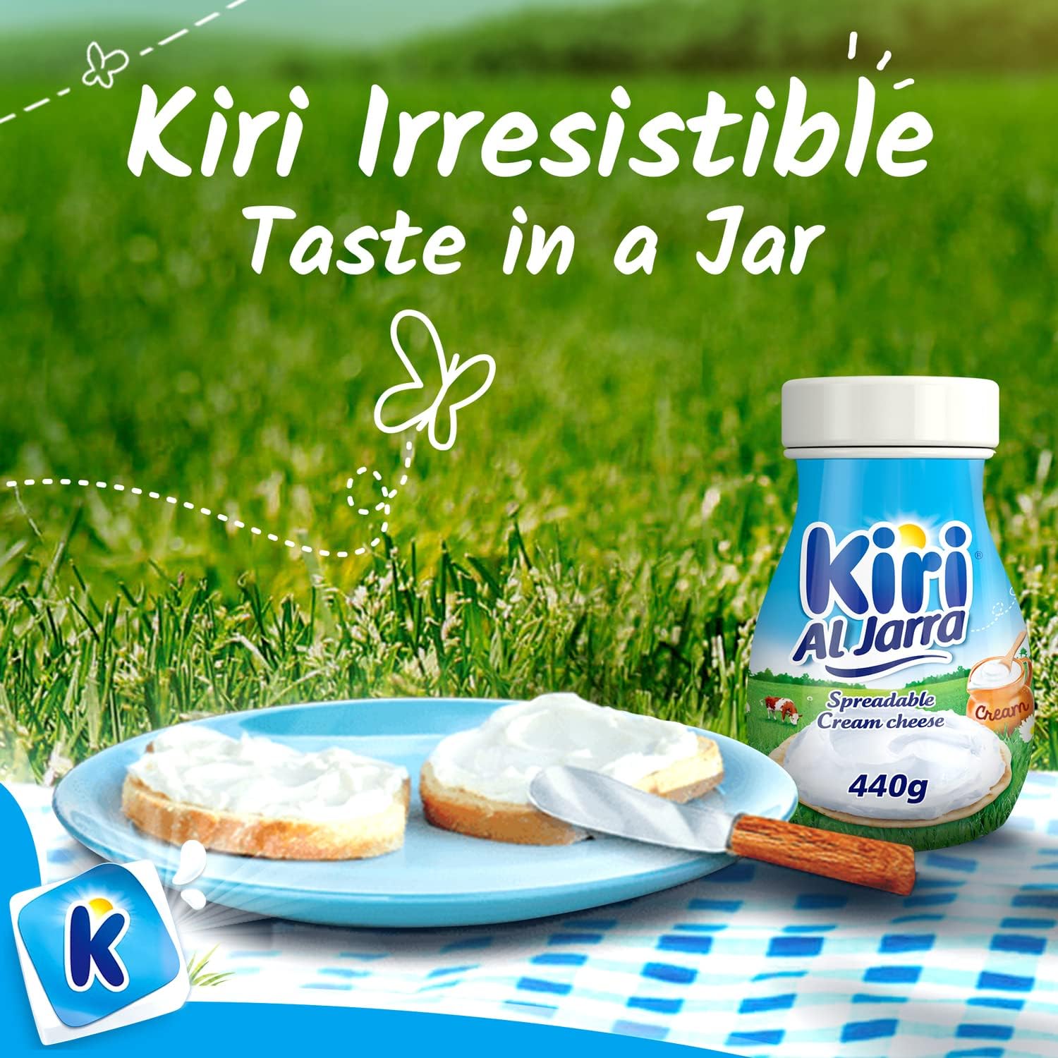 Kiri Jarra Spreadable Cream Cheese Jar 440g