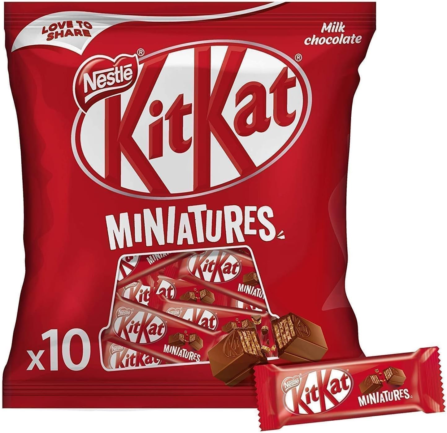 Nestle Kitkat Miniatures Crispy Wafer Finger Covered With Milk Chocolate 110g