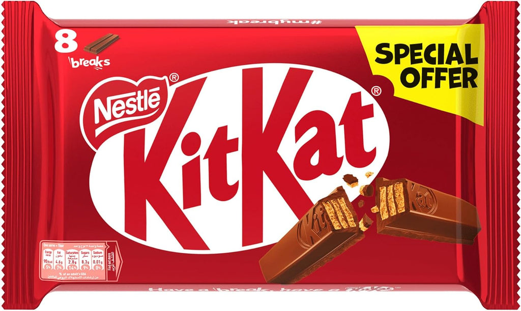 KitKat Nestle 2 Finger Chocolate Value Pack, 17.7g Pack of 8