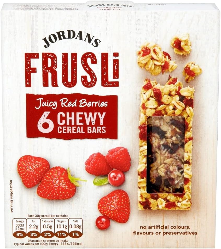 Jordans Juicy red berry Frusli Bar 6 x 30 g