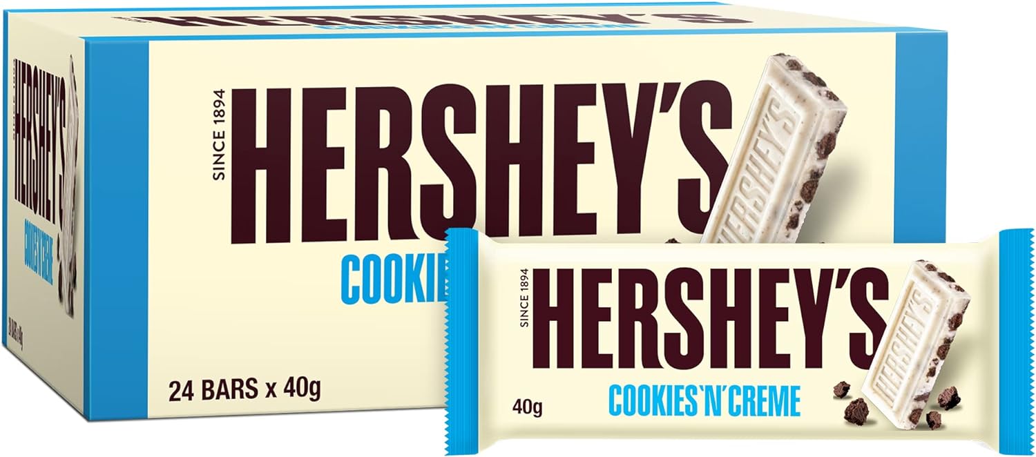 Hershey's Cookies 'n' Creme Chocolate Bar, 24x40g