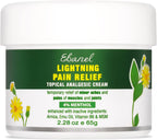 Ebanel Pain Relief Cream, 2.28 Oz Arnica Menthol Arthritis Pain Relief Muscle Rub with MSM, Emu Oil, Hemp Oil, Anti Inflammatory Cream with Camphor, Boswellia for Back Pain, Neck Shoulder Joint Pain