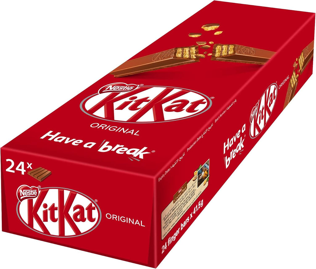 KitKat Nestle 4 Finger Milk Chocolate Wafer Bar 36.5 (24 Bars)