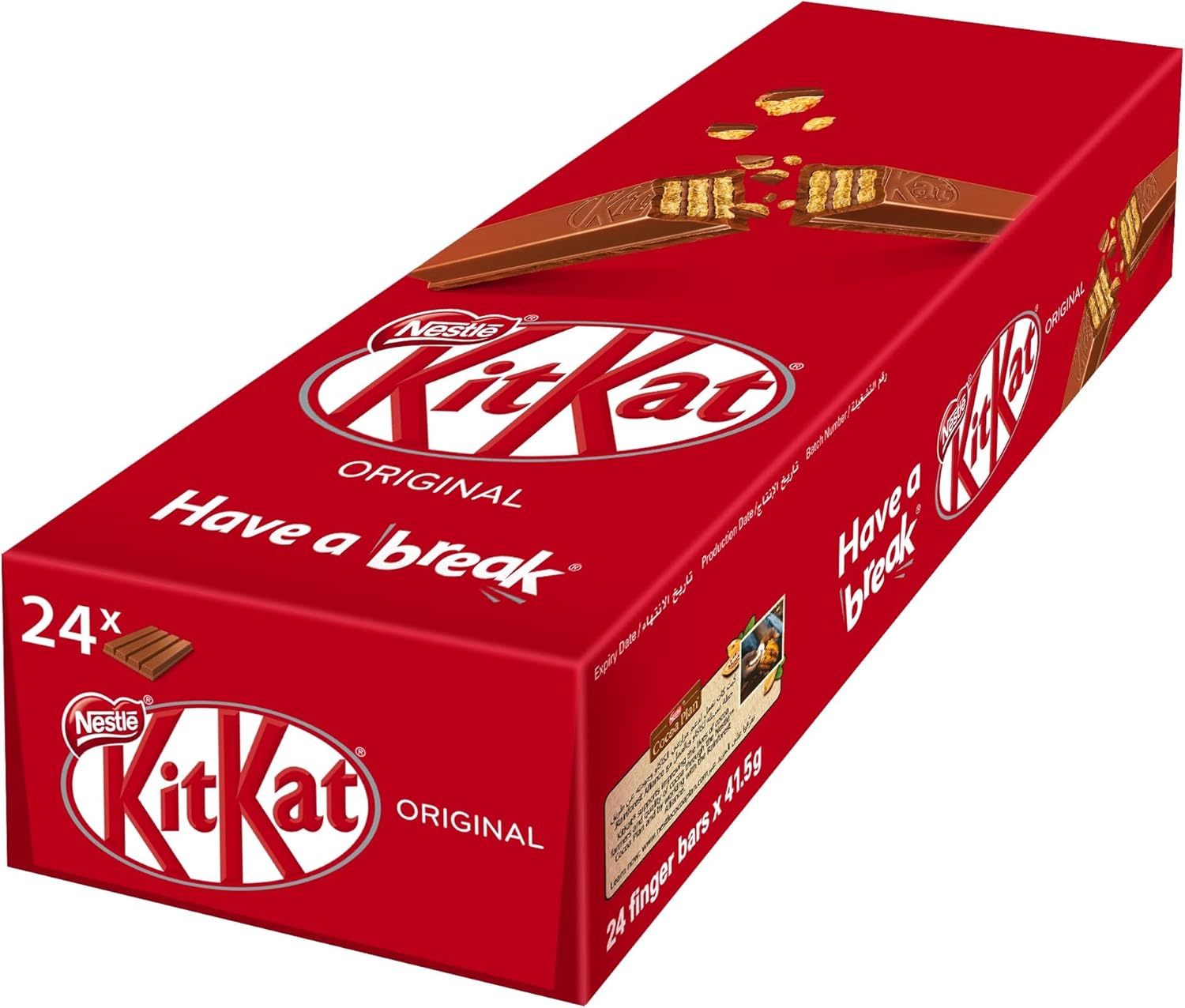 KitKat Nestle 4 Finger Milk Chocolate Wafer Bar 36.5 (24 Bars)