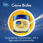 Vaseline Lip Care Crème Brulee Lip Balm Tub With Pure Jelly & Crème Brulee For Deliciously Kissable Lips| Nourishes & Protects Lips| Non-greasy Lip Moisturizer for Naturally Tinted Lips| 7 gm