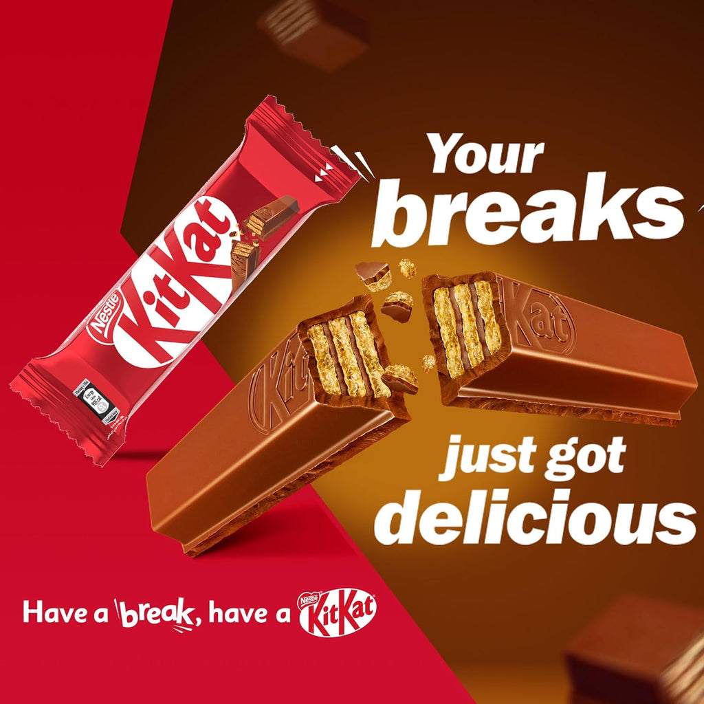 KitKat Nestle 2 Finger Chocolate Value Pack, 17.7g Pack of 8