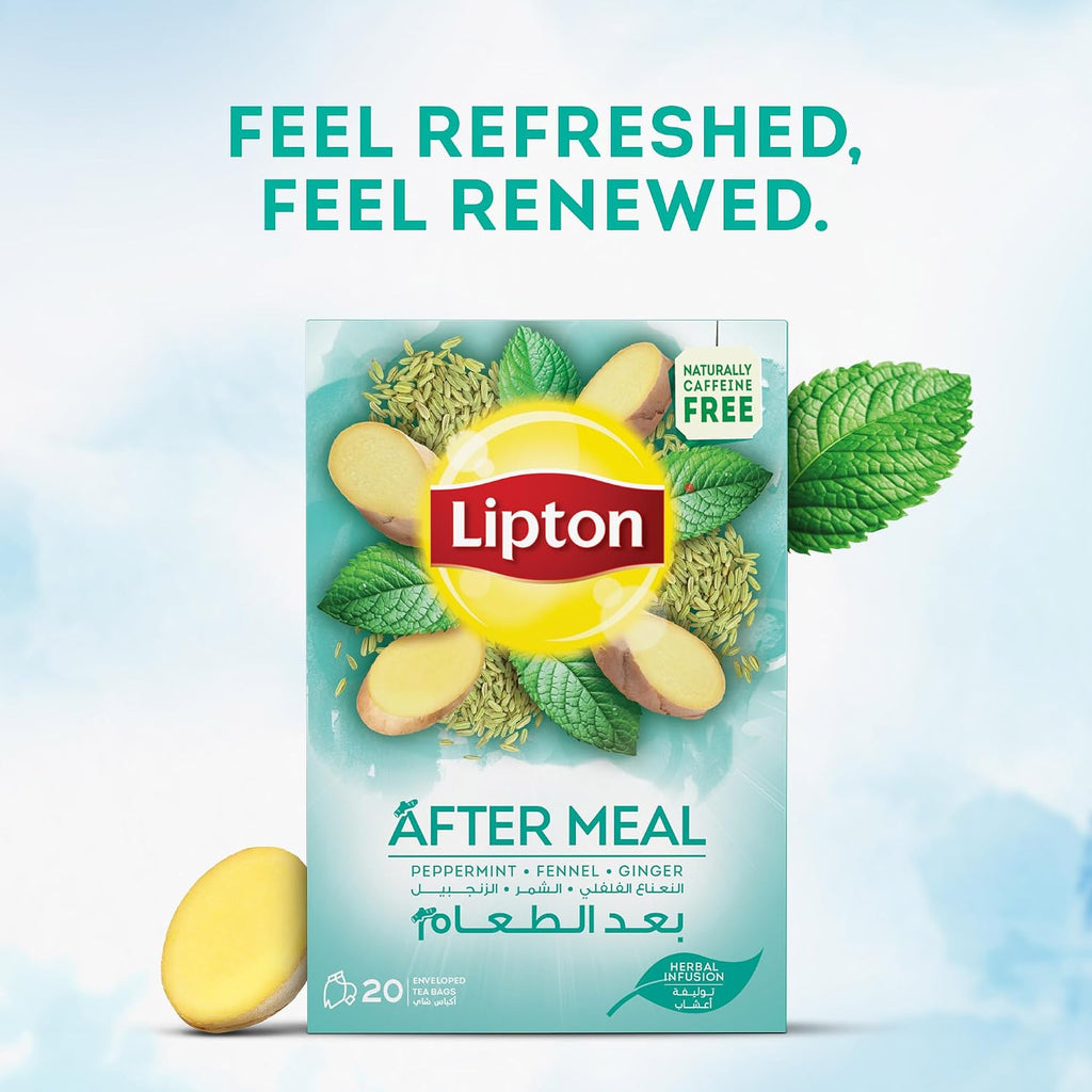 Lipton After Meal Herbal Infusion Tea (20 Enveloped Tea Bags, 30g)