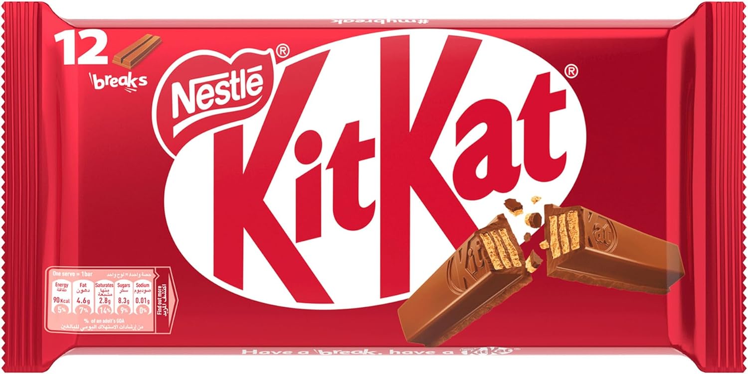 Nestle KitKat 2 Finger Milk Chocolate Wafer 17.7g, Pack of 12