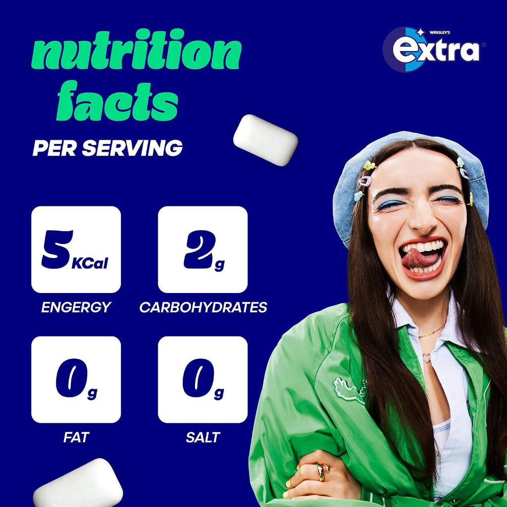 Wrigley's Extra Strawberry Flavour Sugarfree Chewing Gum, 60 Pellets Long-Lasting Taste, Vegetarian (84g)