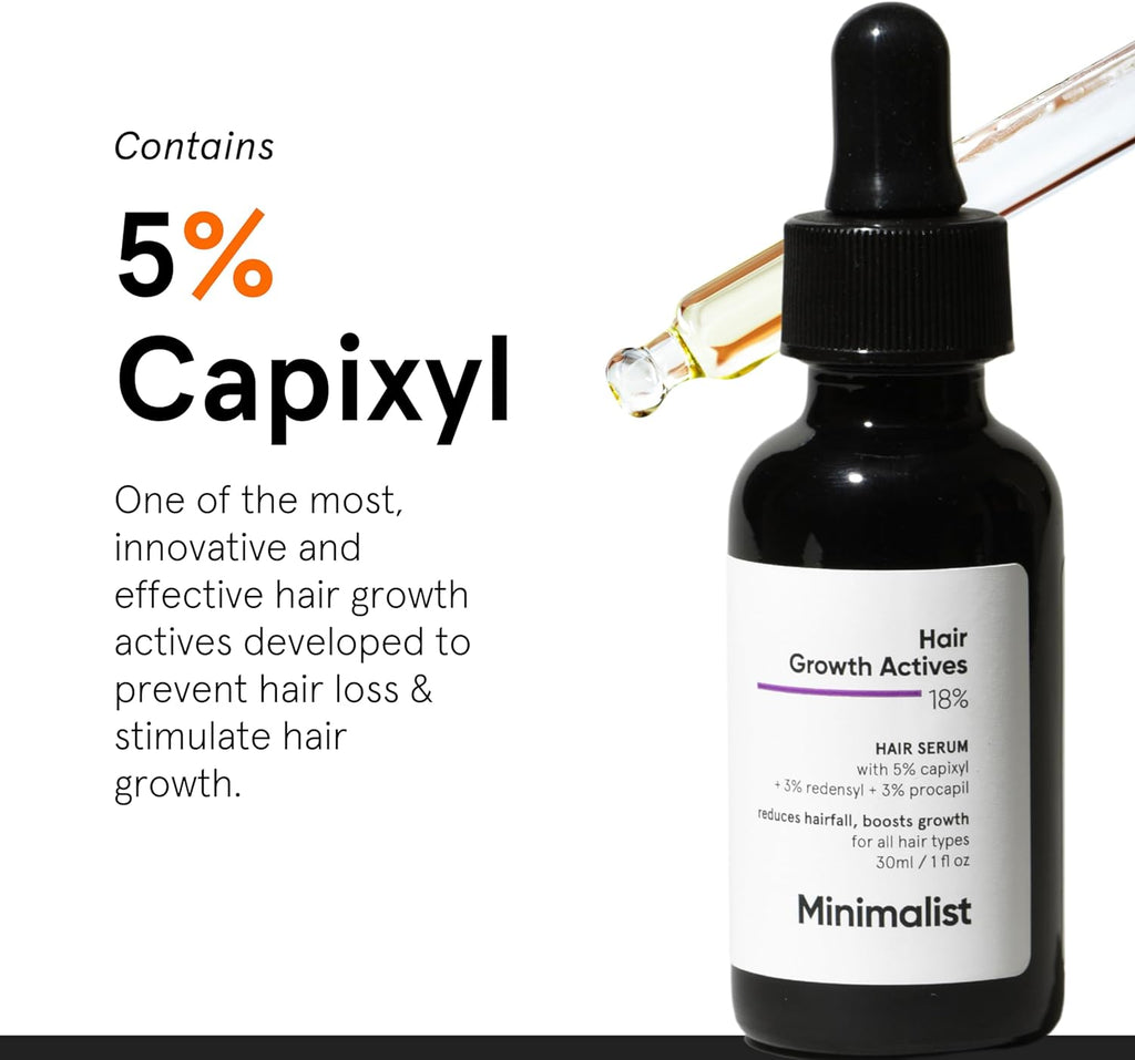 Minimalist 18% Hair Density Serum | With Procapil, Capixyl, Redensyl, Anagain & Baicapil For Hair Fall Control & Hair Growth in Men & Women | 30 ml